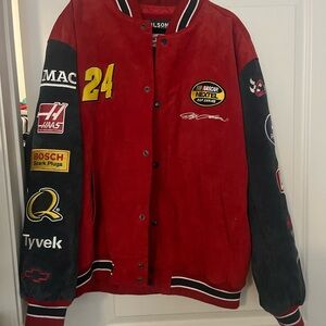 Wilson Red and Black Varsity Bomber Jacket